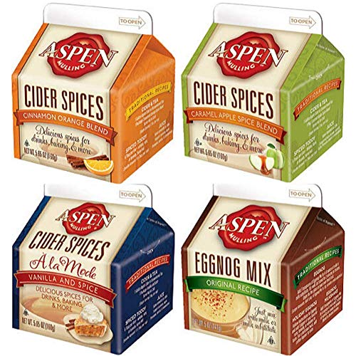 Aspen Mulling Spices Flavor Variety Pack - Four 5.65oz Cartons