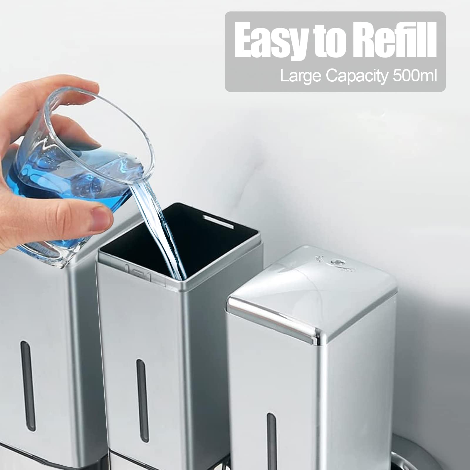 Wand-Seifenspender 1500 Ml – Dreifach, Mit T-Griff, Für Bad, Hotel & Küche