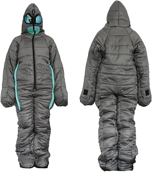 Wearable Sleeping Bag 3 Season Alien-Shaped Sleeping Bag Camping Adults Full Body Sleep Pouch for Camping,Traveling, Hammocks, Hiking, Backpacking, Lounging
