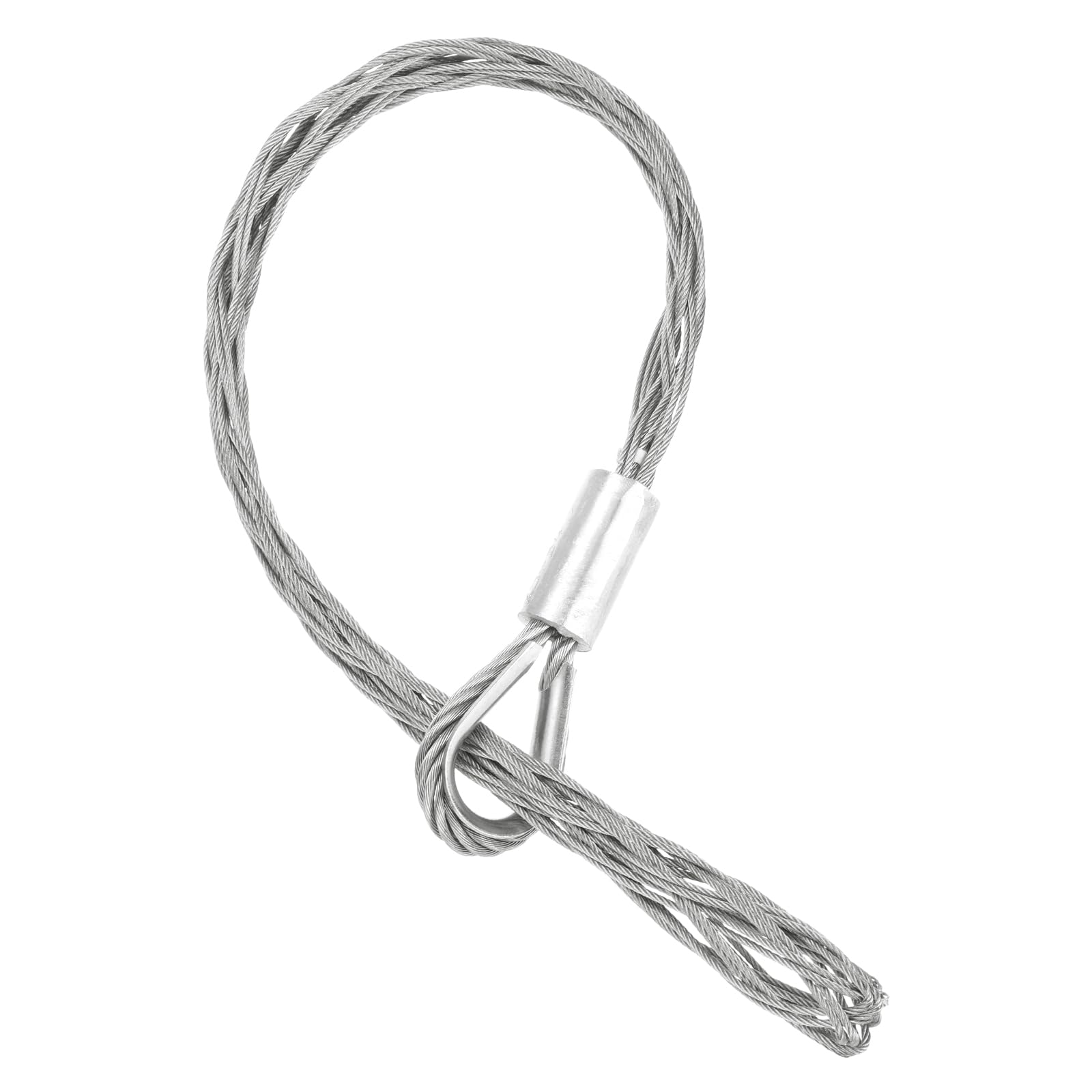 QUARKZMAN 35-48mm OD Calza per Tirare Cavi Presa 0,77m Testa Singola Lato Tirare Rete Metallico Tirante Calza Grip Strumenti in Acciaio Inossidabile