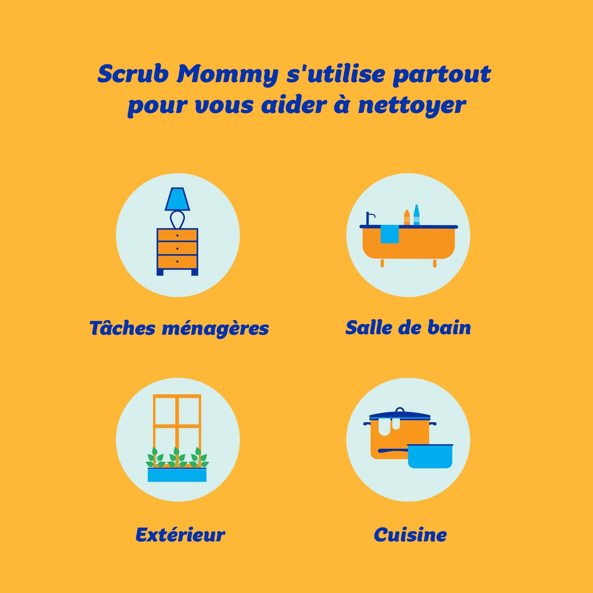 Scrub Daddy Scrub Mommy Eponge Vaisselle Reutilisable Lavable Cuisine Salle de Bain Flextexture Lot de 2