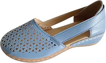 Summer Closed Toe Sandals Women 2023, Womens Sandals Dressy Casual Summer Hollow Out Shoes Orthotic Wedge Sandals