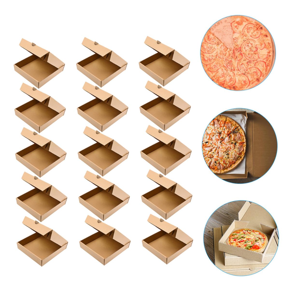 IMIKEYA 15 Scatole Per Cottura Forniture Per Cottura Piccole Scatole Per Pizza Scatole Per Cibo Marrone Kraft Contenitori Per Pizza Scatole Per Pizza In Cartone