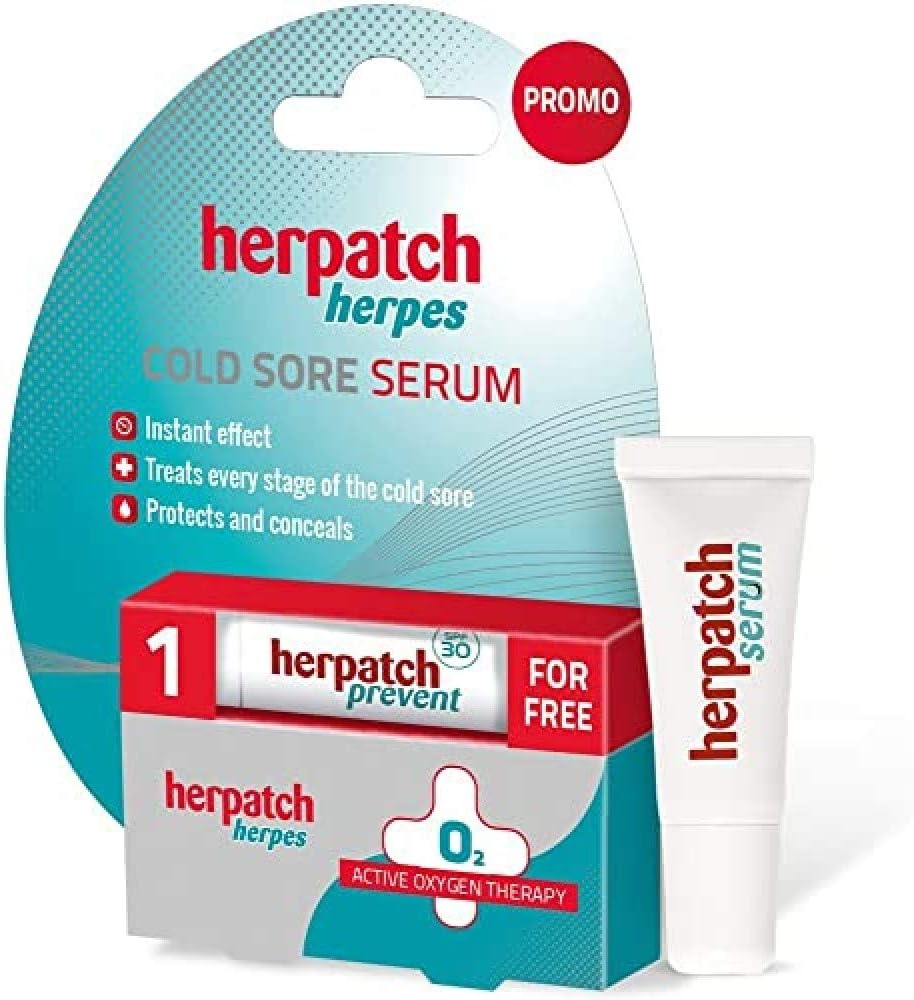 Cold Sore Treatment Serum - Treat & Prevent Coldsores - Cold Sore Cream Alternative - Heals in 24Hrs - Relieves Pain, Reduce Swelling & Blistering - Clinically Proven, SPF 30 Lip Balm Herpes