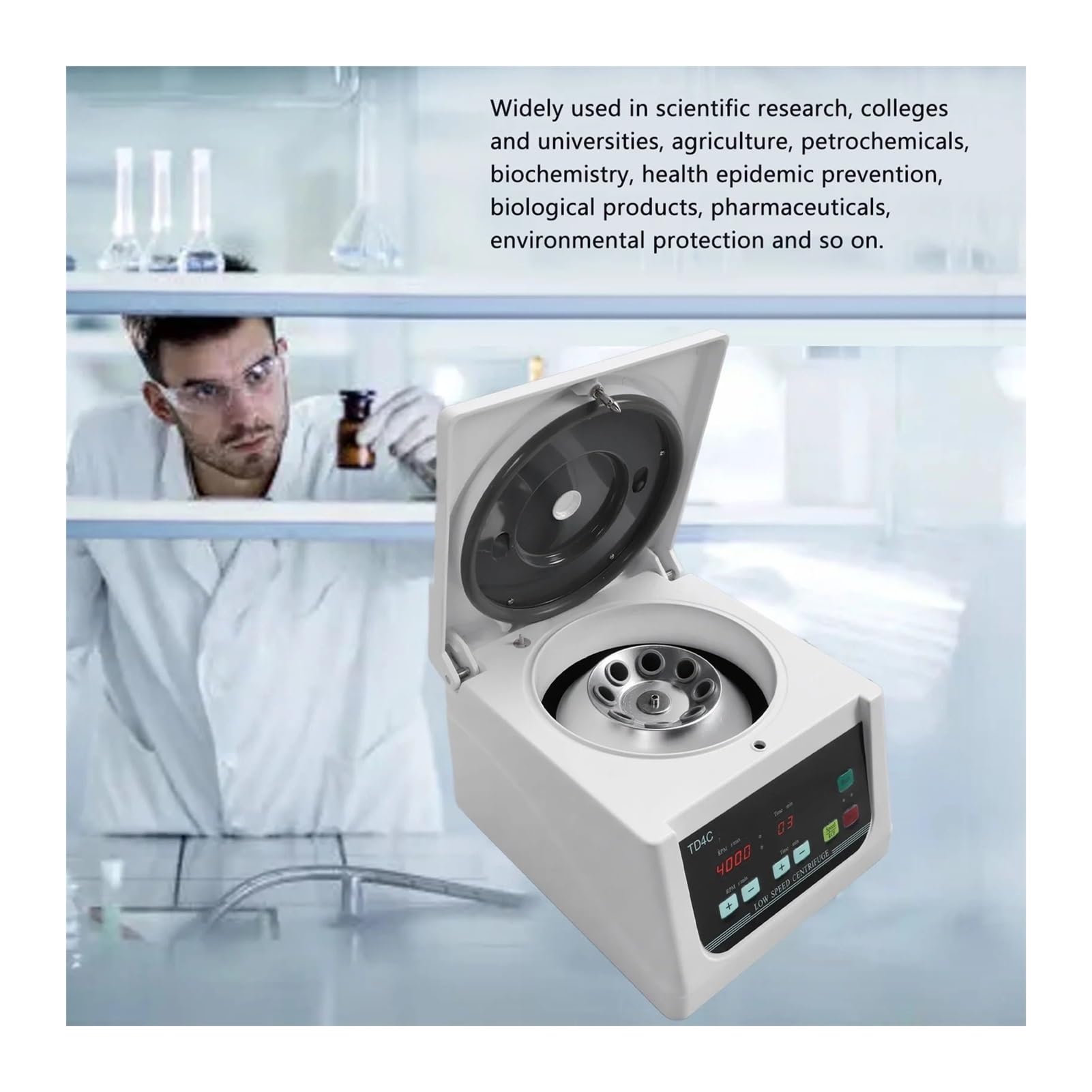 Wirówka laboratoryjna, Wirówka Stołowa LCD 2200xg 4000r/min Ekran Laboratoryjna Z Timerem Do Piękna Krwi