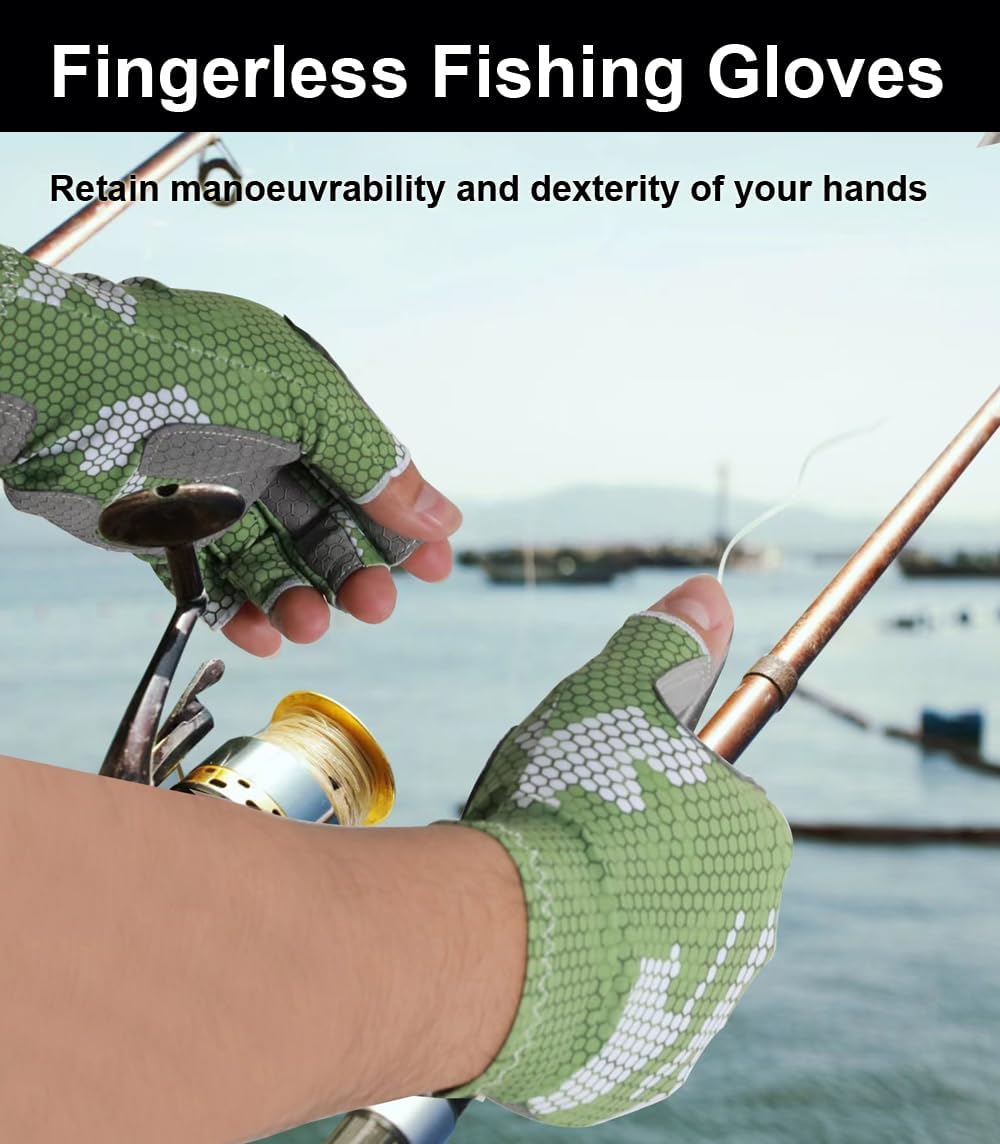 Anti-Slip Silicone Fishing Gloves for Men & Women - UV Sun Protection for Sailing, Kayaking, Paddling, Rowing - Fly Fishing Accessories - Image 2