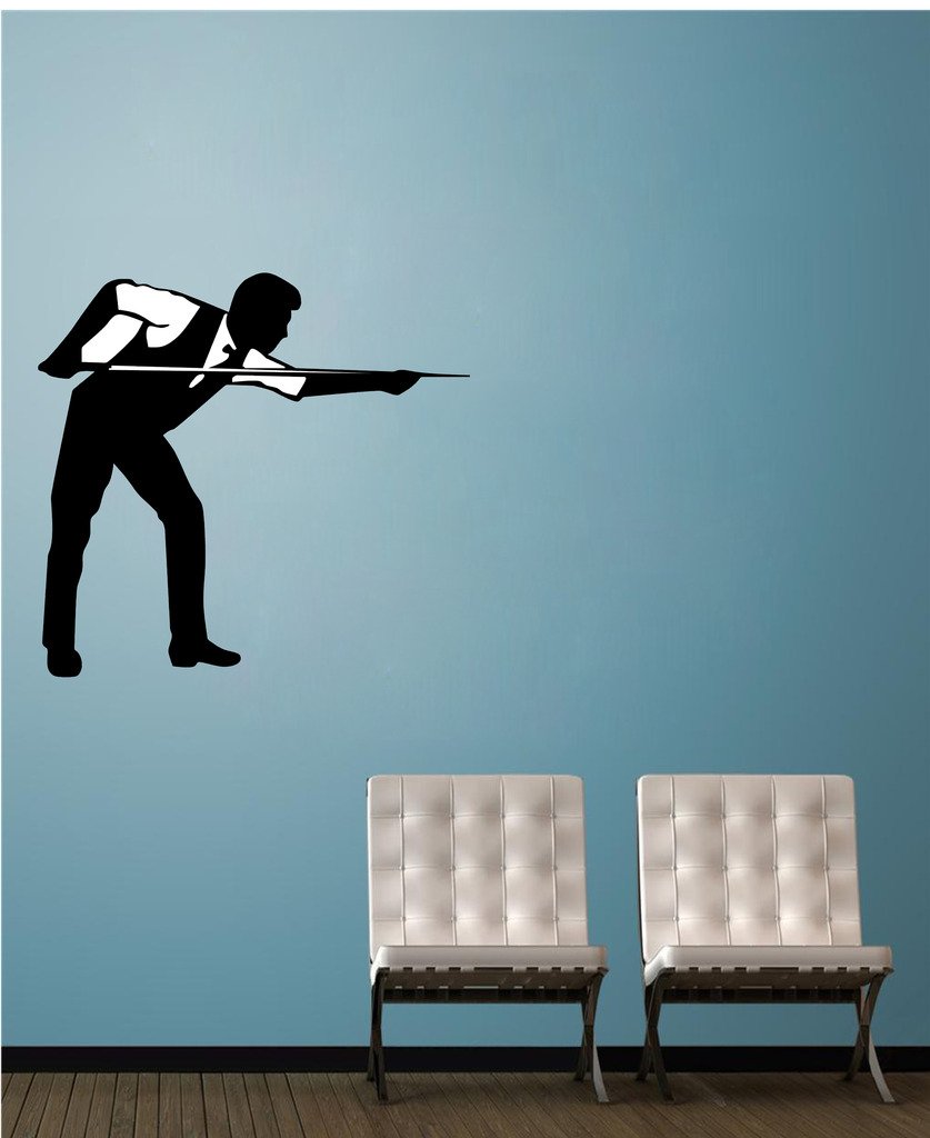 Decor Villa Playing Snooker Wall Sticker & Decal (PVC Vinyl,Size -63 cm x 58 cm) (B01BIT8TPO) Amazon Price History, Amazon Price Tracker
