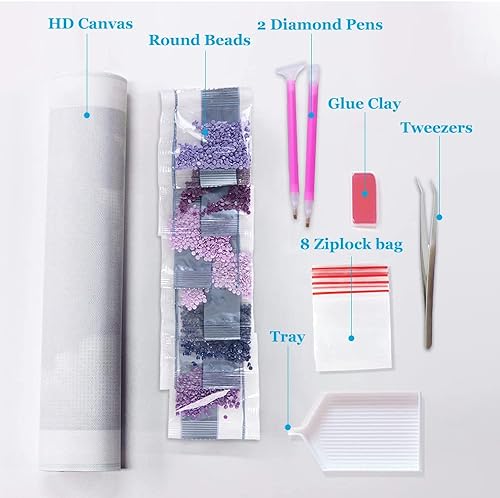 Miniatura 5 de Offito Kits de pintura de diamantes de puntada  Kits de arte de diamantes de puntada para adultos, niños principiantes  Pintura de diamante de