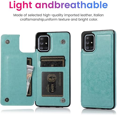 Miniatura 3 de Funda magnética para Samsung Galaxy A52 A72 A32 A42 A12 A22 A51 A71 A21 A30 A40 A50 A70 Funda de piel para teléfono con ranura para tarjetas, color