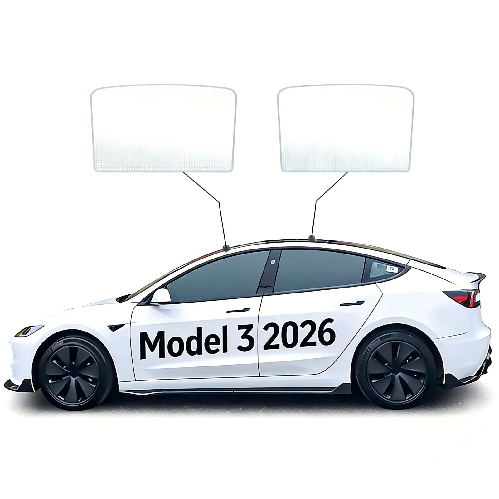 2024-2026 Tesla Model 3 Highland Roof Sunshade, Roof window Insulation UV Rays Protection SunShade, Heat Blocking Shades Shading Rate 99%, Tesla Model 3 Highland accessories 2024-2026(Gray)