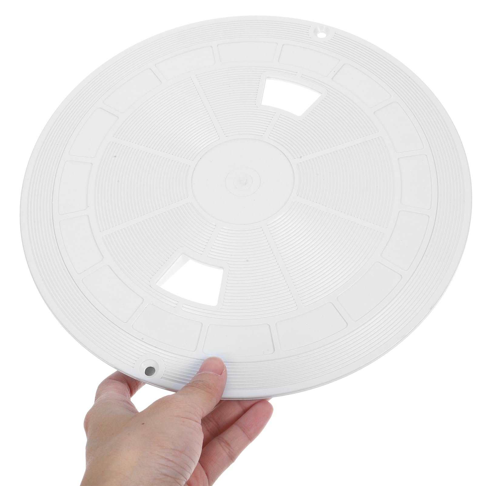 Abaodam Cubierta Redonda para Skimmer de Piscina de Abs Prevención de Residuos y Amplia Compatibilidad para Repuesto Exterior E Interior