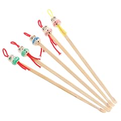VALICLUD 5-Piece Bamboo Ear Cleaner Set Doll Head Design Soft Earpicks for Ear Wax Removal for Personal Care