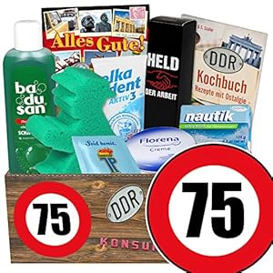 75. Geburtstag / DDR Pflege Set / Geburtstags Geschenke
