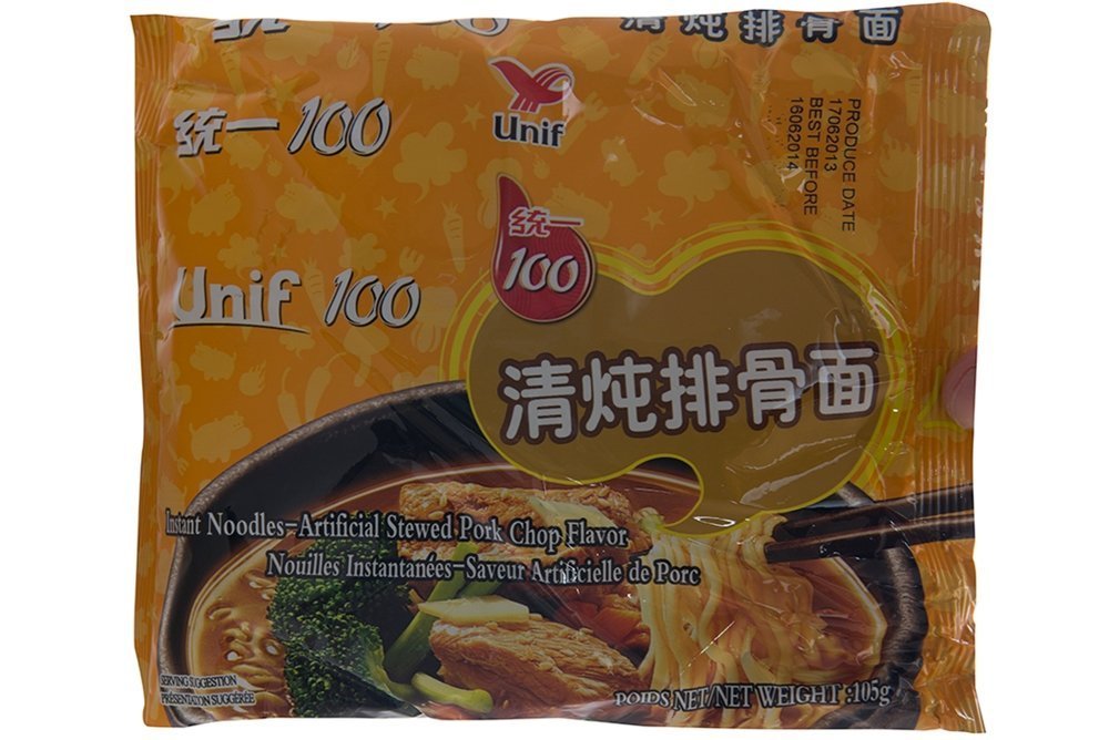 UNIF Fideos instantáneos con sabor a cerdo, 1 x 105 g