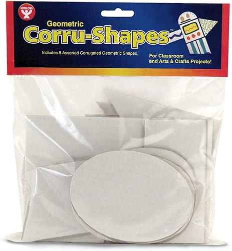 Miniatura 4 de Hygloss Formas geométricas corrugadas ideales para artes y manualidades, bueno para el hogar o la actividad STEM para niños, surtido educativo,