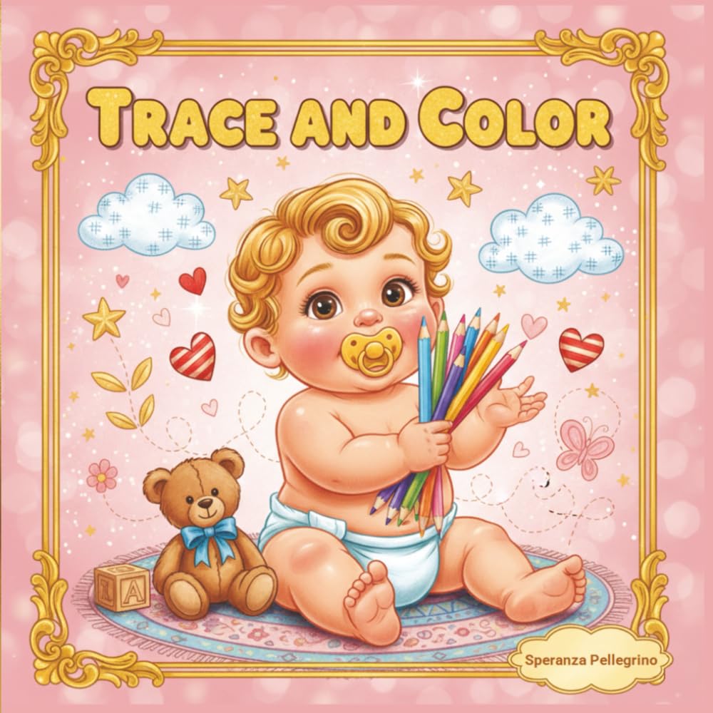 TRACE AND COLOR: Fun Activity Book for Kids: Improve Fine Motor Skills with Tracing and Coloring