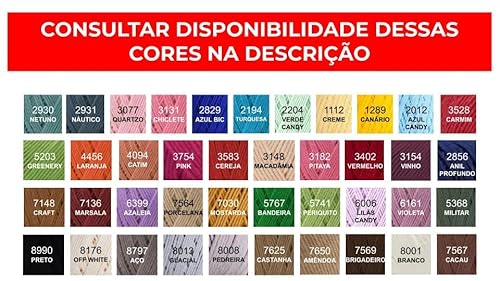 Kit 8 linha Amigurumi 254m Circulo cores a sua escolha
