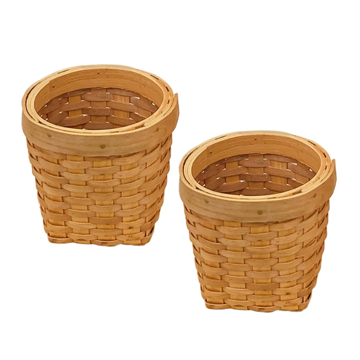 Paniers de rangement en rotin naturel pour petits objets et organisation du bureau