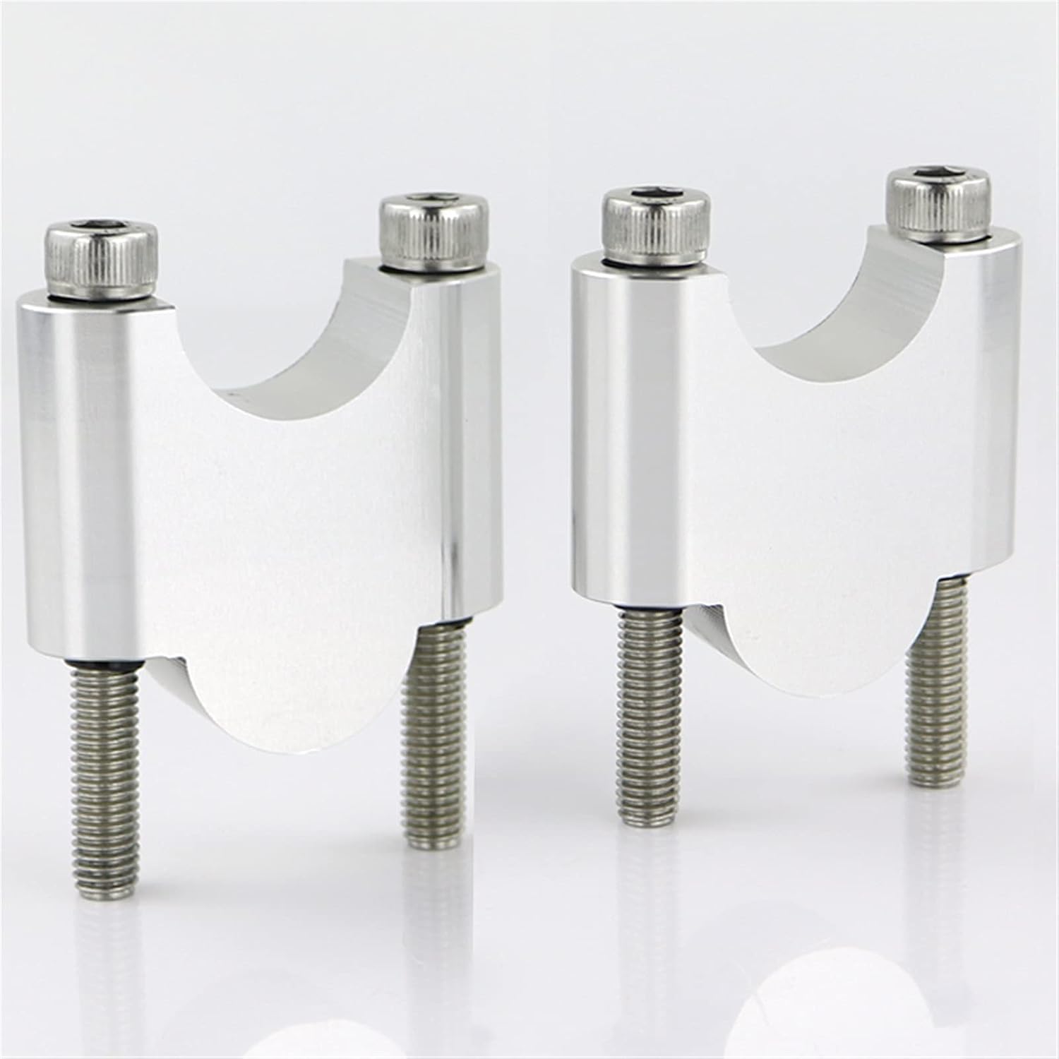 Podnośniki kierownicy, zaciski montażowe Akcesoria motocyklowe Podstawki kierownicy Uchwyt montażowy Riser CNC Billet Aluminium Do Yamaha Tenere 700 Udekoruj (Kolor: Czarny Riser 30mm) (Color : Silve