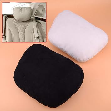 beler Black Suede Design S Class Car Headrest Neck Pillows Seat Cushion Fit for Mercedes Benz Maybach