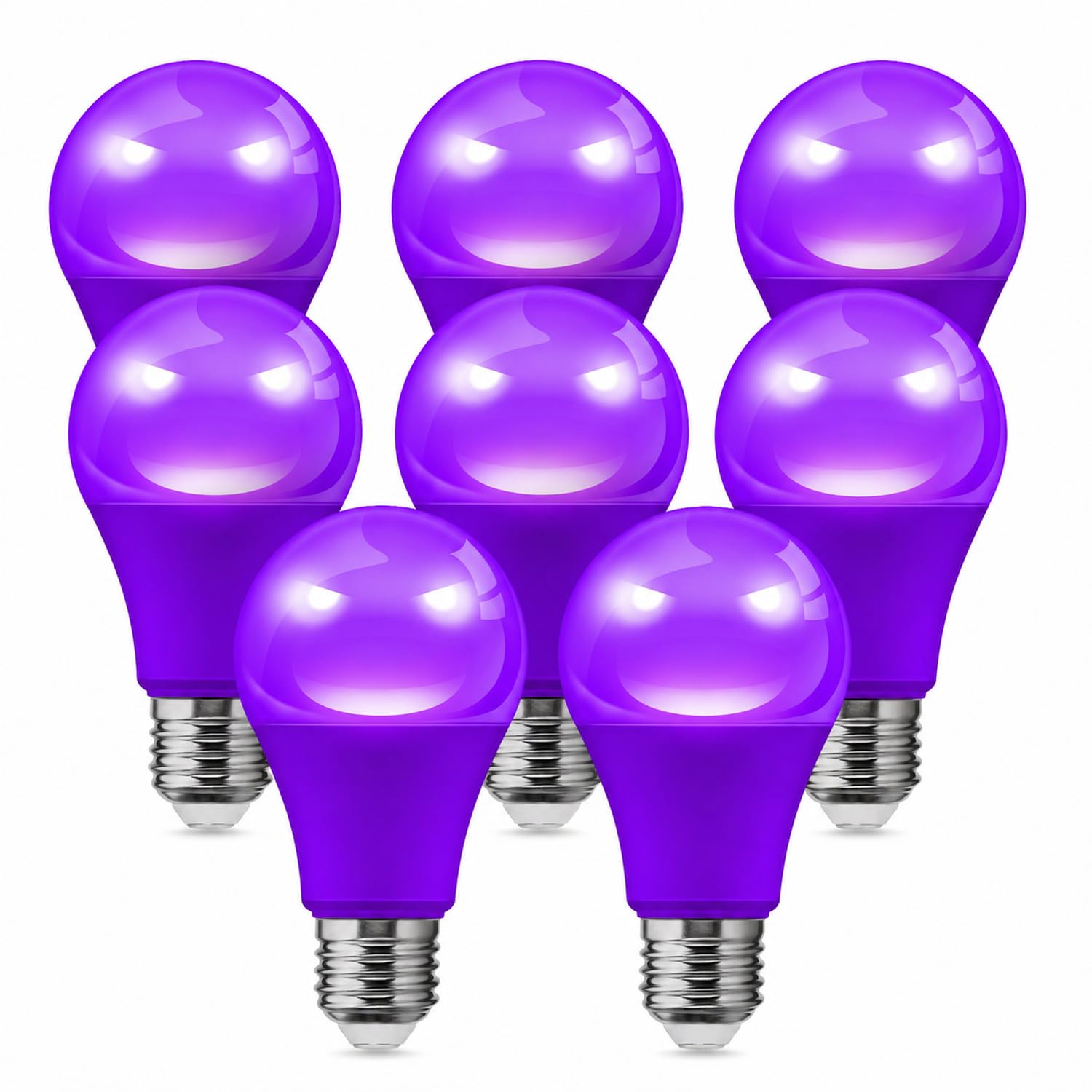 L LOHAS LED Halloween Purple Light Bulbs Outdoor, A19 E26 Base