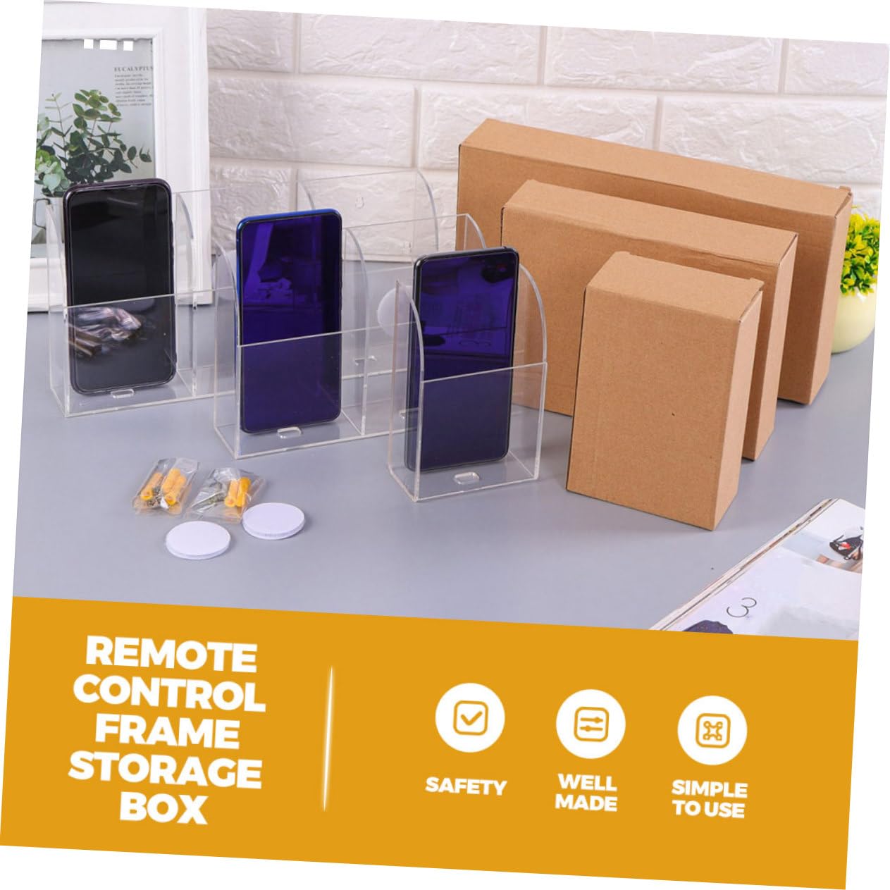 STOBOK 6pezzi Organizer Murale Per Telecomandi Per Conservare e Ordinare Telecomandi e Accessori Soluzione Di Stoccaggio Per Casa e Ufficio