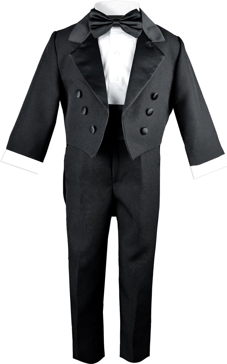 Little Boys Black Tuxedo with a Tail (4T, Black)
