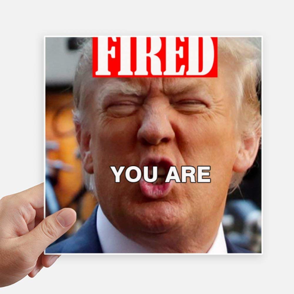 Autocollant Trump américain Angry grand format multicolore 4 pièces