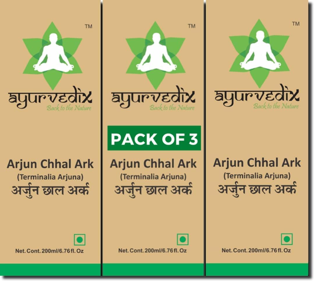 Arjun Chhal Ark | Terminalia Arjuna hydrosol | | 100% Pure & Organic - (6.76 oz, Pack of 3)