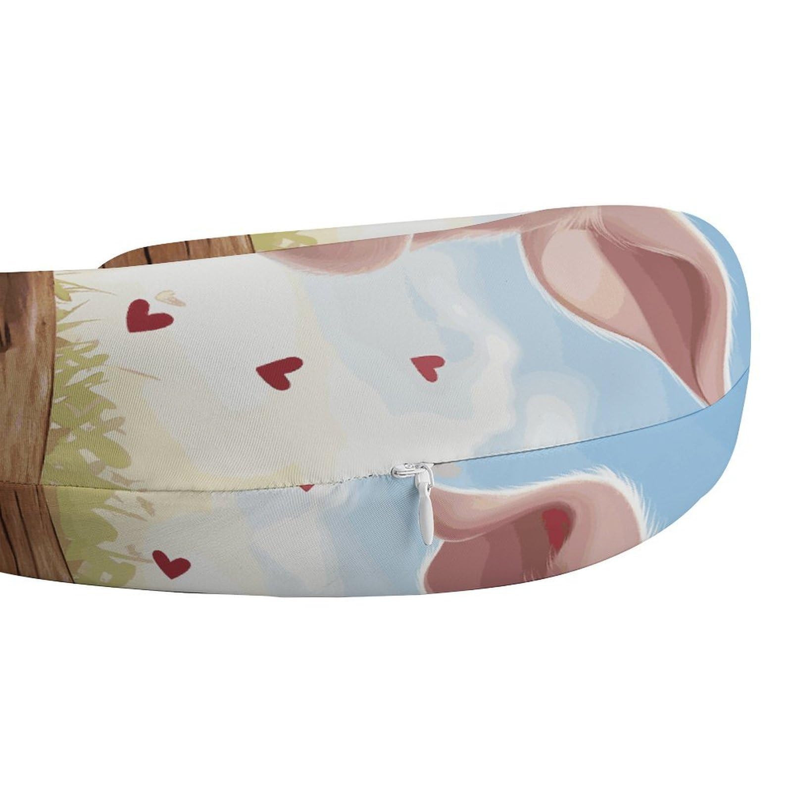 Smiling (16) Cuscino a forma di U, nucleo in memory foam, cuscino per fornire supporto per il collo, cuscino da viaggio, adatto per aerei, auto, case e uffici.