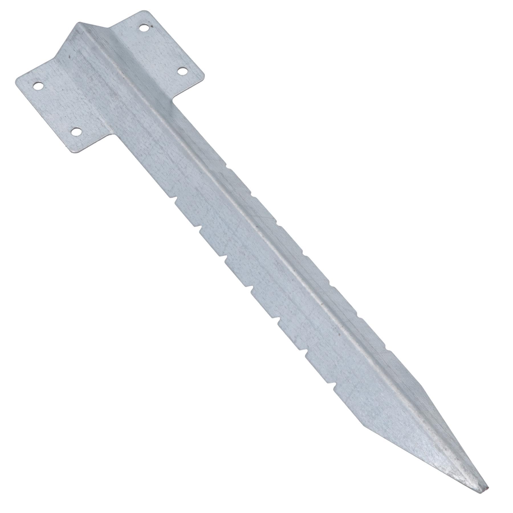 Garden Single Sleeper Straight Support Spike Stake Pre Galvanised 440mm 3pc