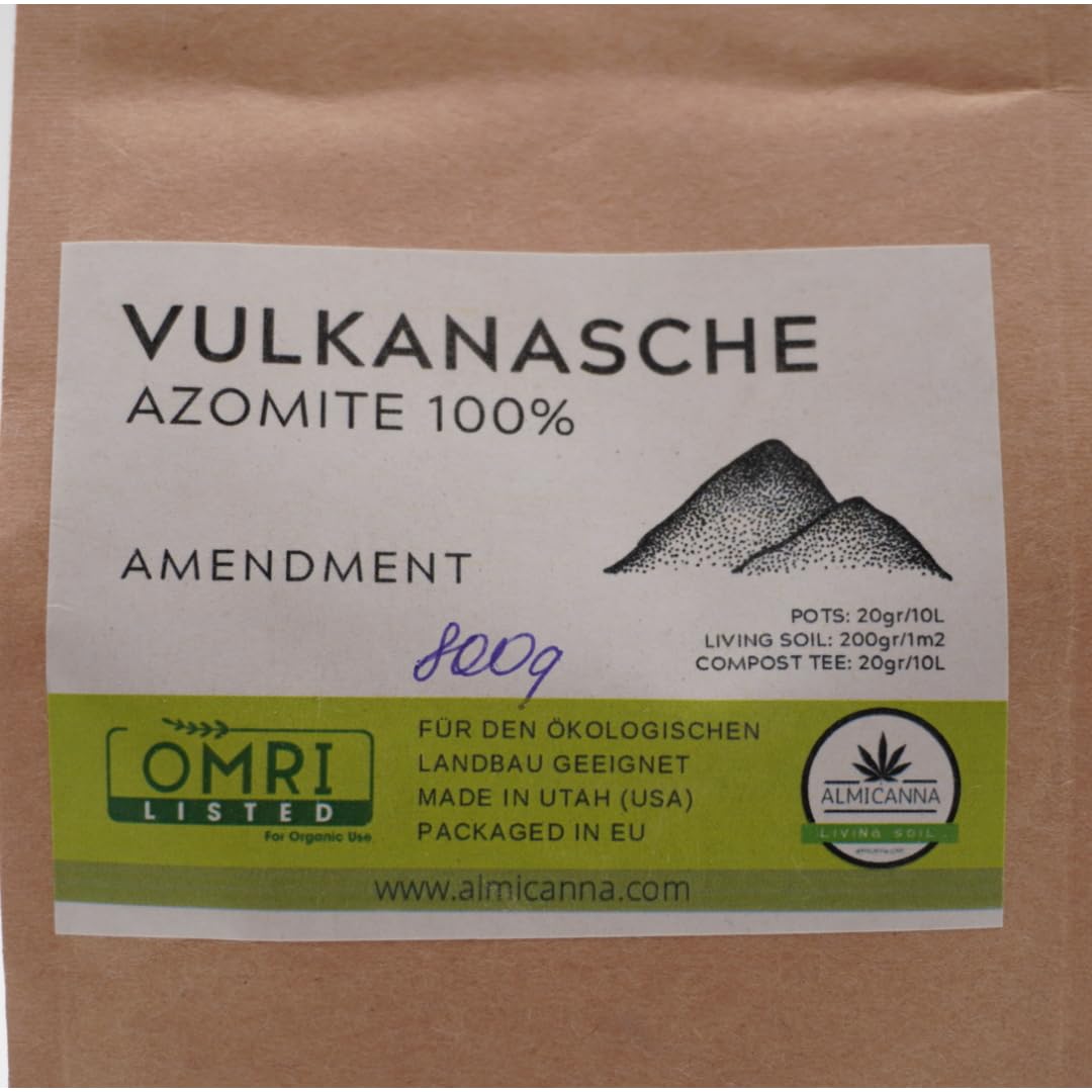 Cenere vulcanica AZOMITE 100% 800 g – Attivatore naturale del suolo, ricco di minerali e oligoelementi