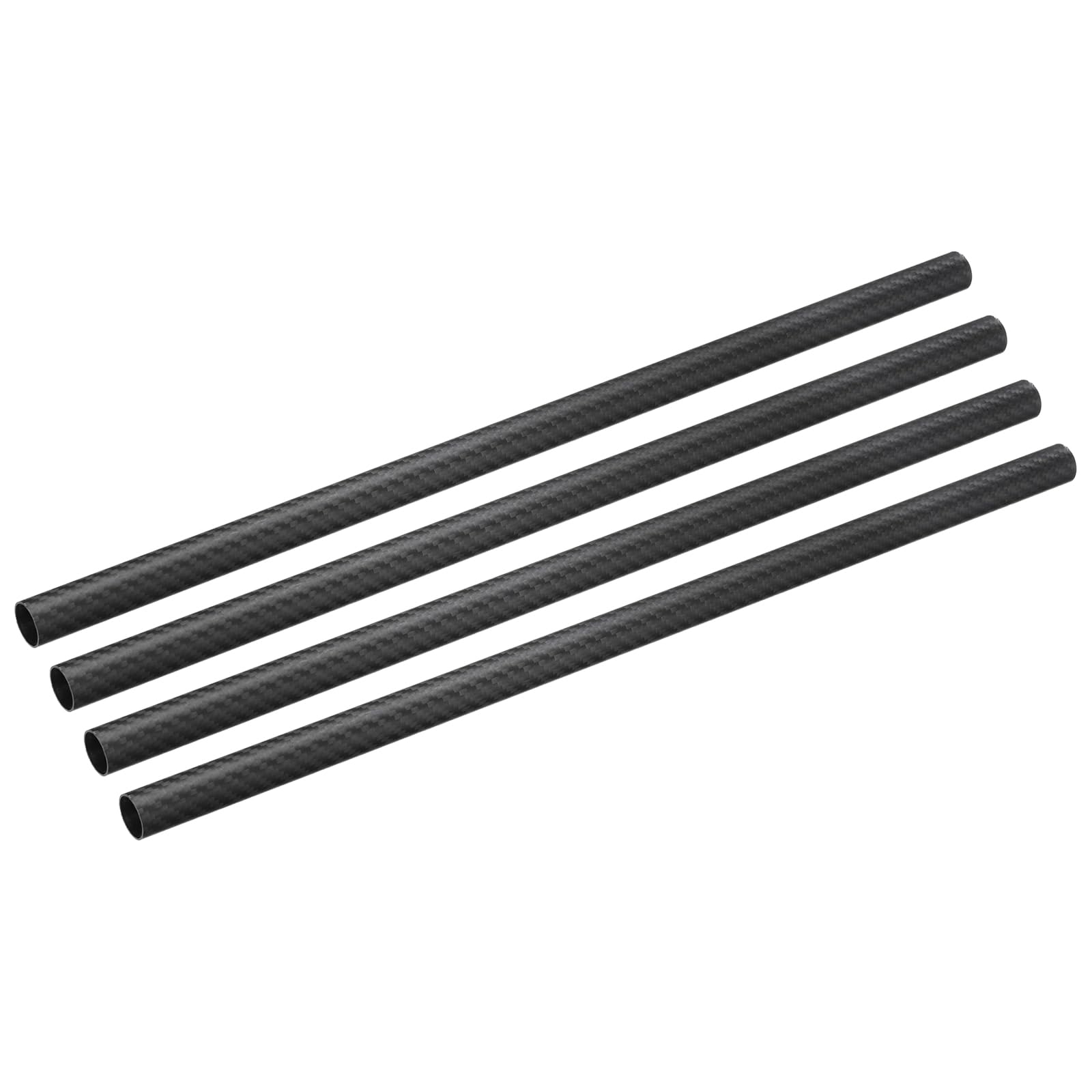 QUARKZMAN 4Pcs Tubes en Fibre de Carbone 18 x 20 x 500mm Surface Mate