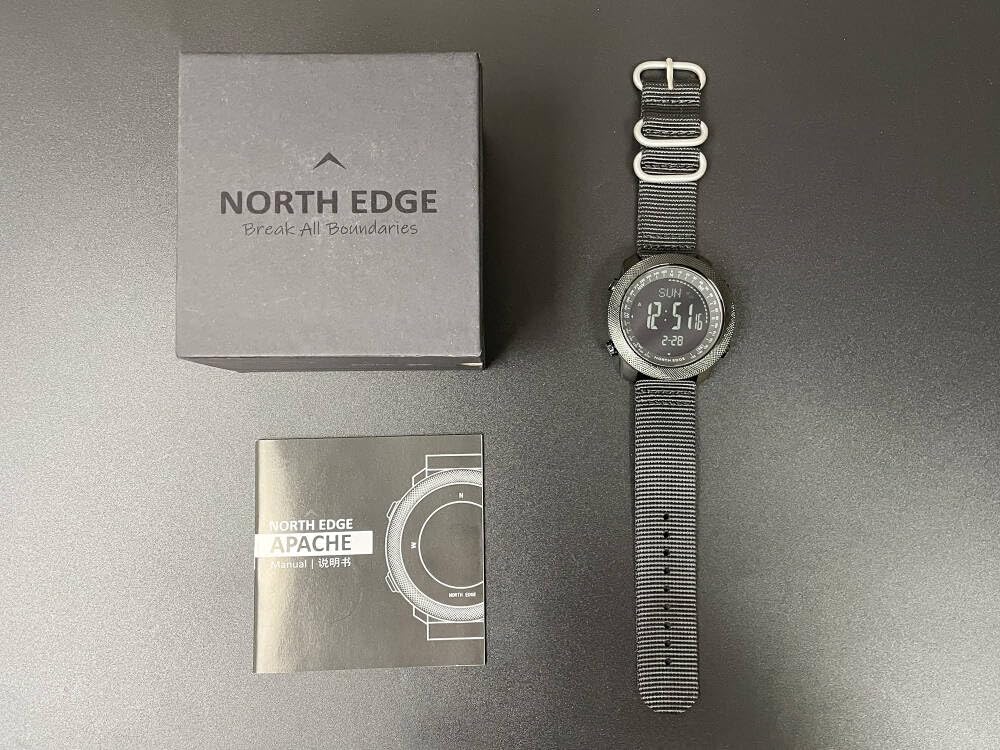North Edge Apache - Orologio multifunzione per esterni, impermeabile fino a 50 m, con rilevamento di altitudine, pressione, bussola e temperatura, ideale per escursioni, nuoto e corsa