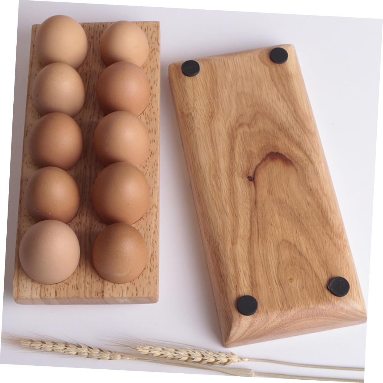 2pcs Crate Storage Rack Succulent Plants Tray 10-Cup Egg Holder -Proof Egg Tray Refrigerator Storage Eggs Tray
