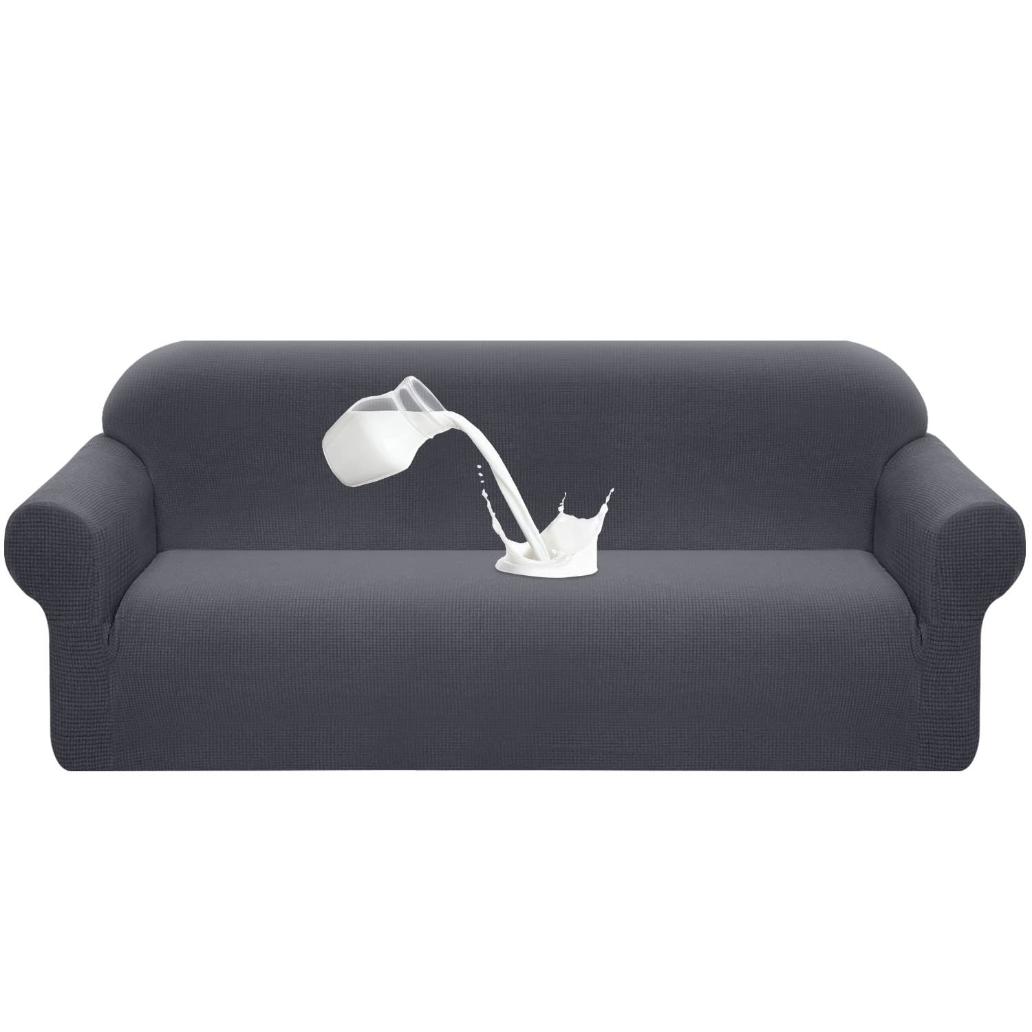 Granbest Premium Water Repellent Sofa Cover High Stretch Couch Slipcover Super Soft Fabric Couch Cover (Gray, X-Large)