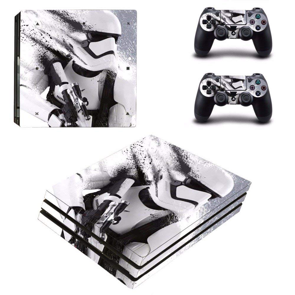 Khushi Decor Star War White Pro 3m Skin Sticker Cover for Ps4 Pro Console and 2 Controllers Stickers for Video Game-picture-21