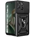 TheGiftKart Tough Armor Bumper Back Cover Case for Motorola Moto G67 Power / G57 Power 5G | Sliding Camera Cover, Kickstand & Ring Holder | 360 Degree Protection Back Cover Case (PC & TPU, Black) gallery image