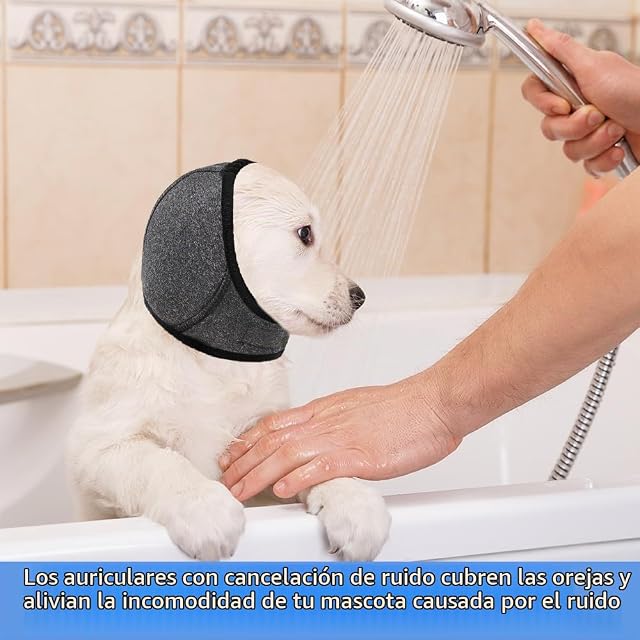 Foto 5 de 7 de XFSRG Orejeras para Perros Cubierta Alivio de la Ansiedad y Protectores de Oídos Ajustable para Perros…