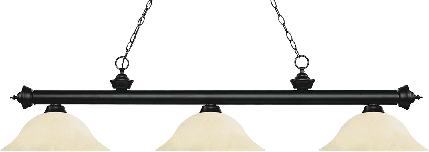 Z-Lite Billiard Light with Golden Mottle Shade