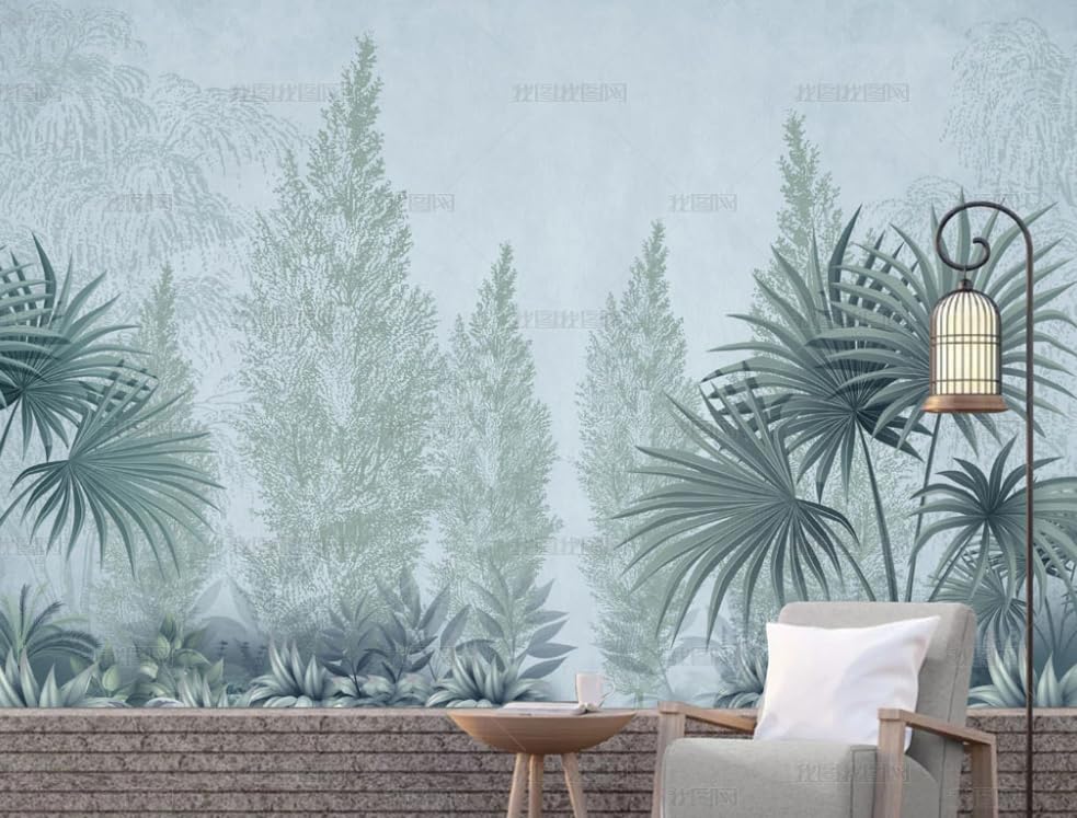 Papier peint intissé forêt tropicale poster géant mural salon luxe 4m