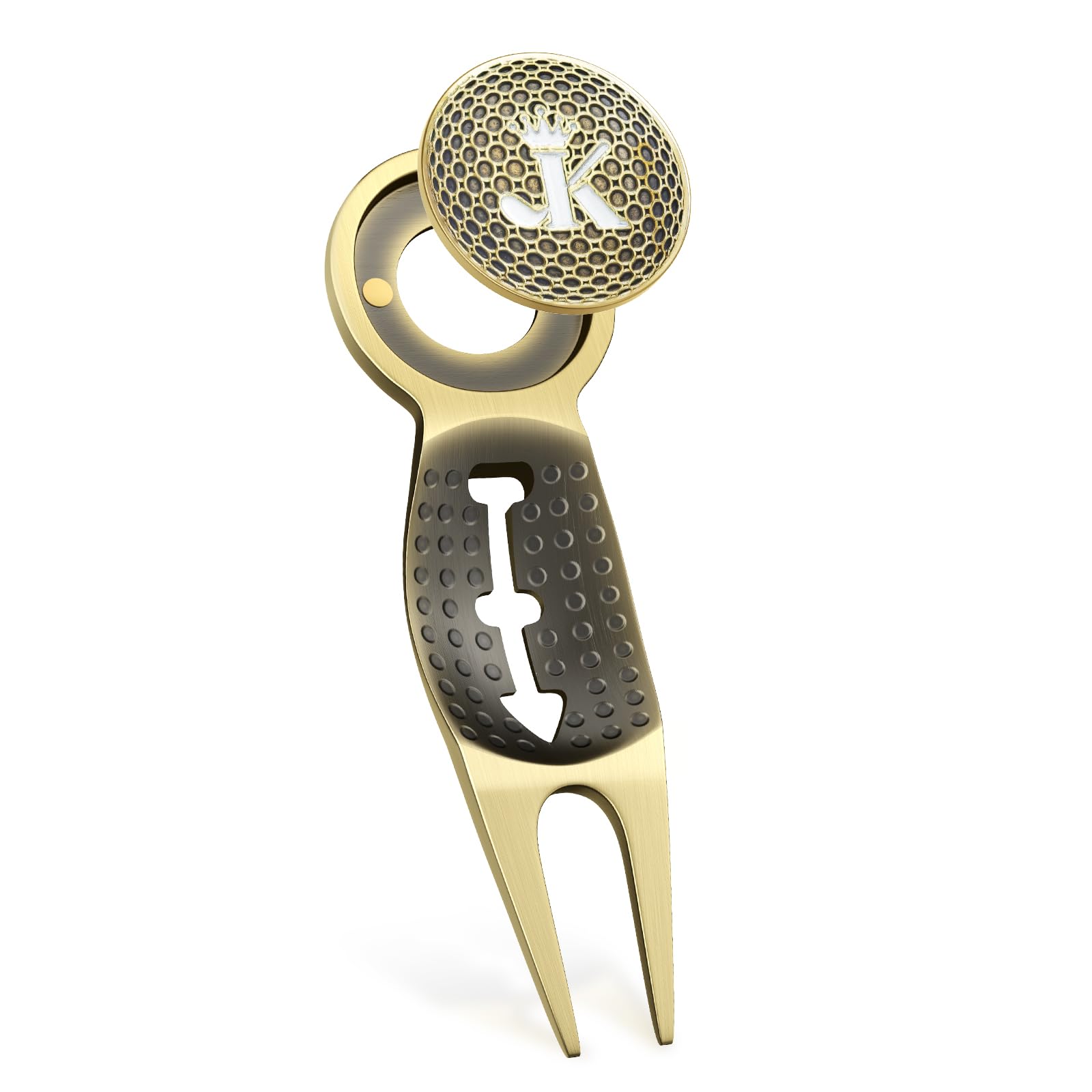 BKF Golf 3-in-1 Divot Repair Tool with Marker Build-in Golf Ball Groove for Drawing Lines, Must Have Golf Gadget, Necessary Golf Accessories for Men, Unique Golf Gifts for Men/Woemn Golfers