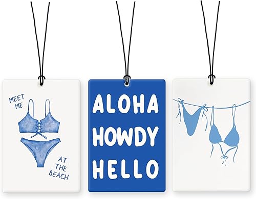 Miniatura 15 de Lacama Ambientador de Aire para Coche Retro Moderno con Guepardo 3 Piezas, Aromas para Coches con Lazo Negro Coquette, Labios con Estampado de