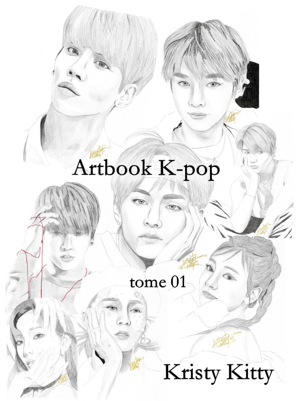 Artbook K-pop portrait : livre illustration idole coréenne et album dessin fan