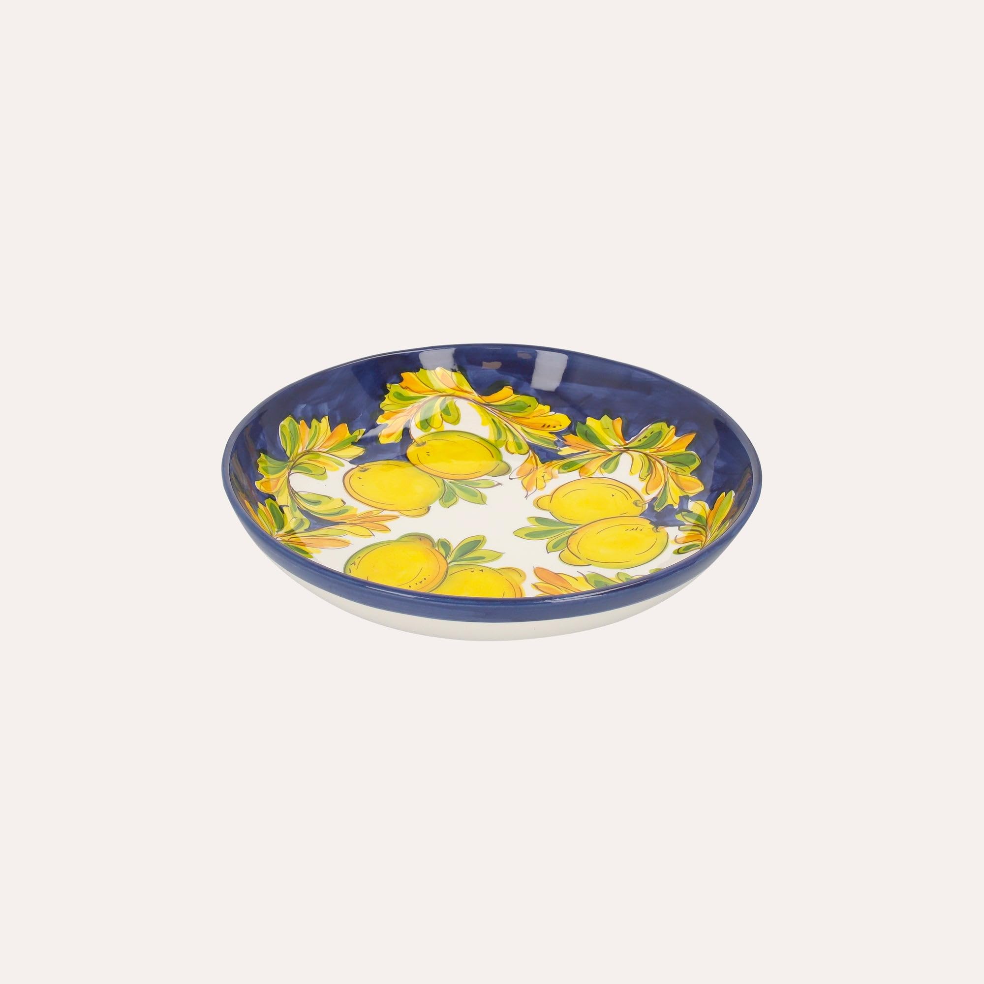 Keyhomestore KEYHOME | Insalatiera Piccola in Ceramica con Motivo Limoni – Made in Italy