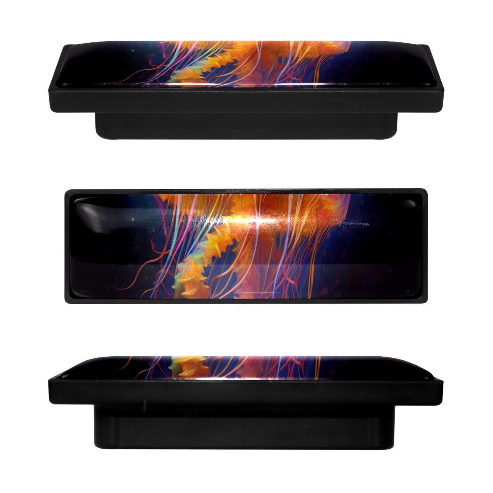Boutons de placard de cuisine rectangulaires motif méduse x4