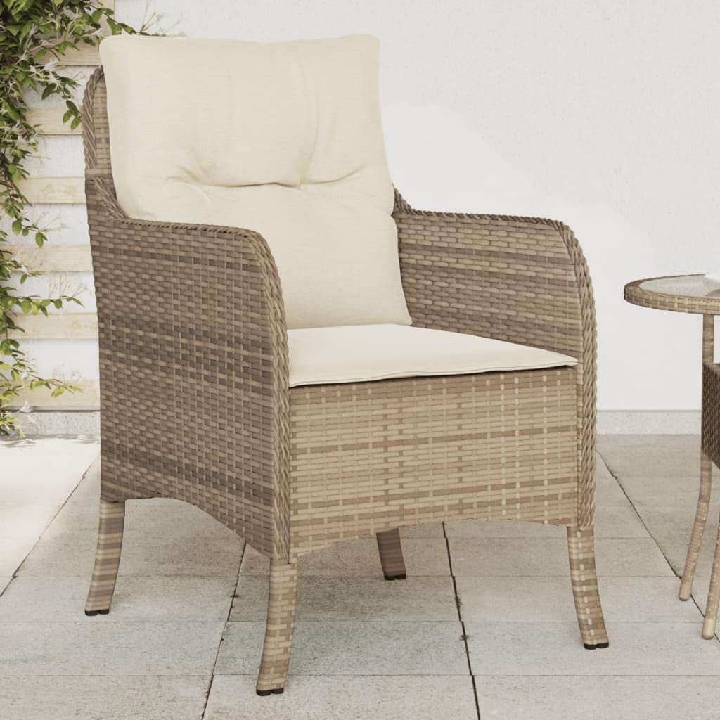 Chaises de jardin en acier revêtu de qualité supérieure en beige