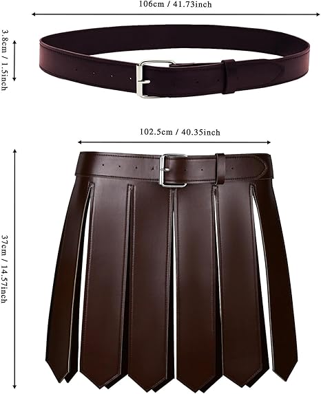Jupe Gladiateur Médiévale En Cuir Pour Homme - Style Ceinture