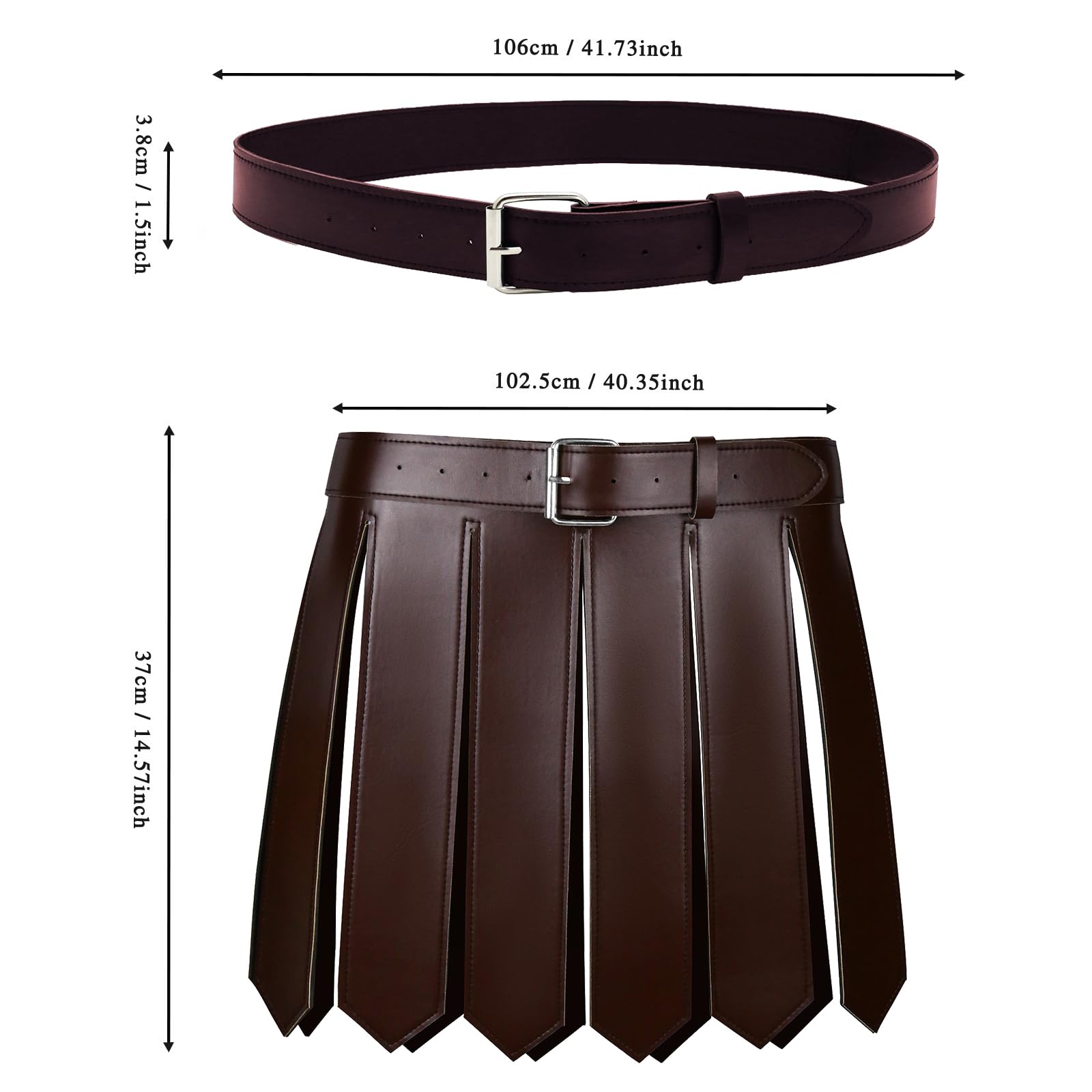 TINAYAUE Men's Medieval Spartan Warrior Skirt - Image 4