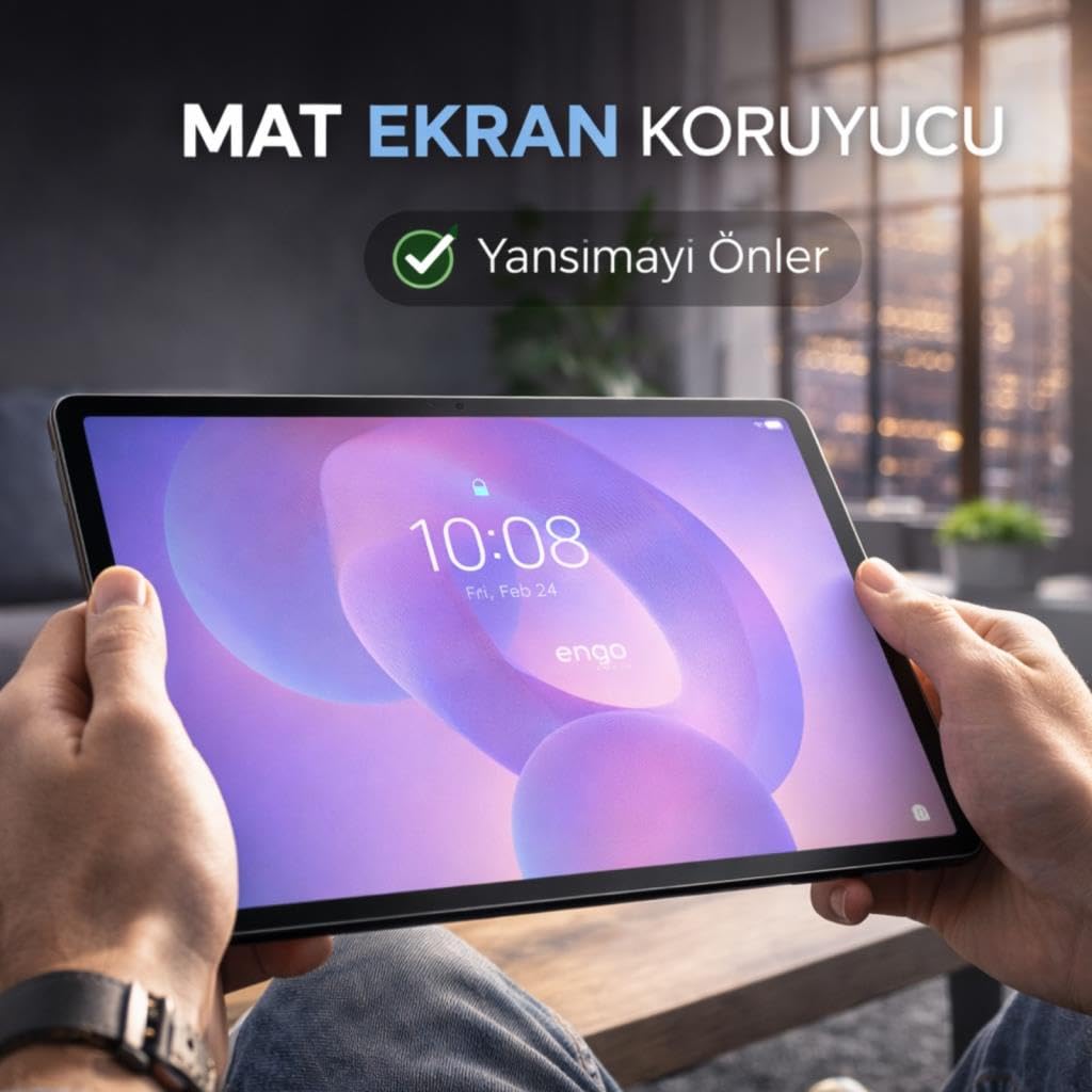 Engo Lenovo Idea Tab Tb336zu 11 İnç İle Uyumlu Mat Ekran Koruyucu 9h Temperli Kırılmaz Esnek Nano Cam, Parmak İzi Bırakmayan Yansıma Ve Parlama Önleyici Koruma